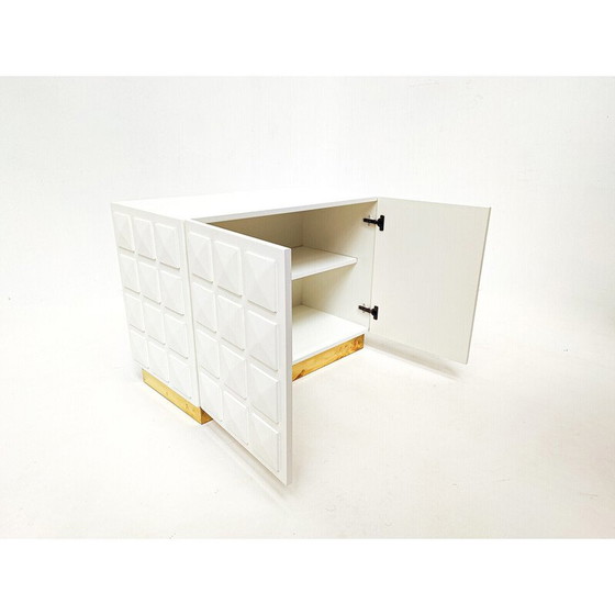 Image 1 of Cassettiera vintage in legno laccato bianco e ottone, Italia