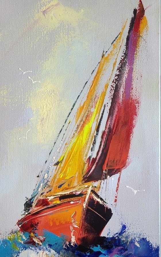 Image 1 of Alfred Aniol "Sailing Ship"