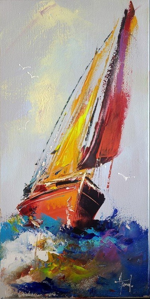 Alfred Aniol "Sailing Ship"