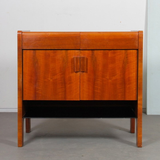 Image 1 of Vintage wooden chest of drawers and opaline plate, 1960