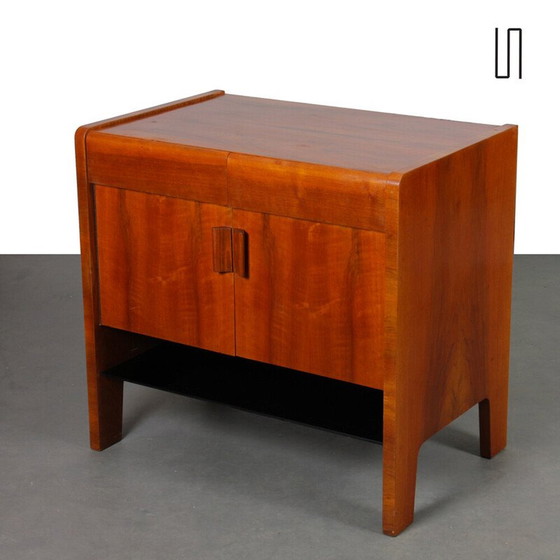 Image 1 of Vintage wooden chest of drawers and opaline plate, 1960