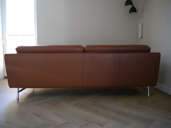 Image 1 of Leolux Azzurro 3.5 Seater Sofa - Leather Ceras - Connecte Base