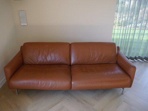 Leolux Azzurro 3.5 Seater Sofa - Leather Ceras - Connecte Base