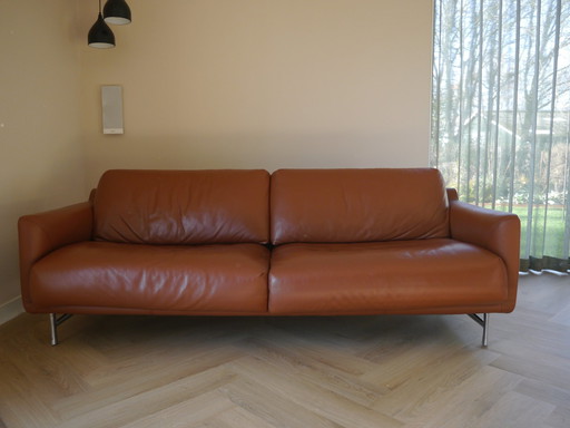 Leolux Azzurro 3.5 Seater Sofa - Leather Ceras - Connecte Base