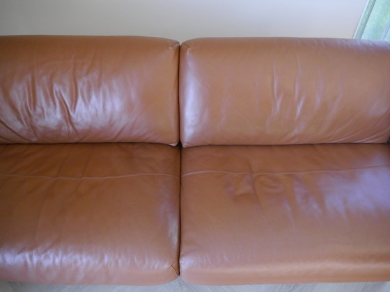 Image 1 of Leolux Azzurro 3.5 Seater Sofa - Leather Ceras - Connecte Base