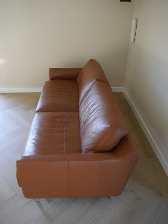 Image 1 of Leolux Azzurro 3.5 Seater Sofa - Leather Ceras - Connecte Base