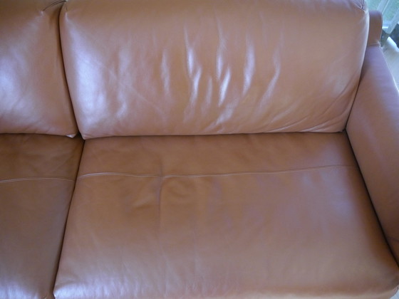 Image 1 of Leolux Azzurro 3.5 Seater Sofa - Leather Ceras - Connecte Base