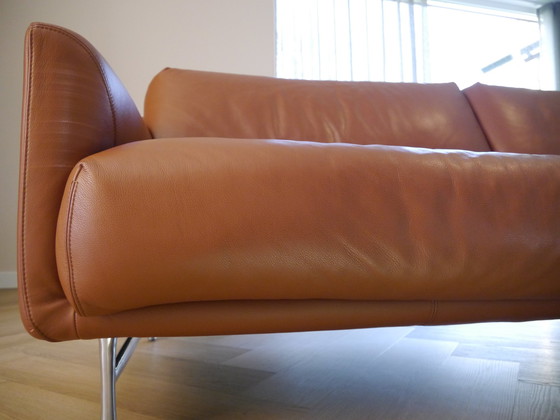 Image 1 of Leolux Azzurro 3.5 Seater Sofa - Leather Ceras - Connecte Base