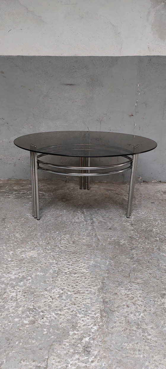 Image 1 of Mid-century chrome space age coffee table