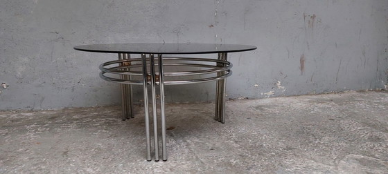 Image 1 of Mid-century chrome space age coffee table