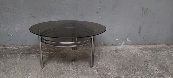 Image 1 of Mid-century chrome space age coffee table