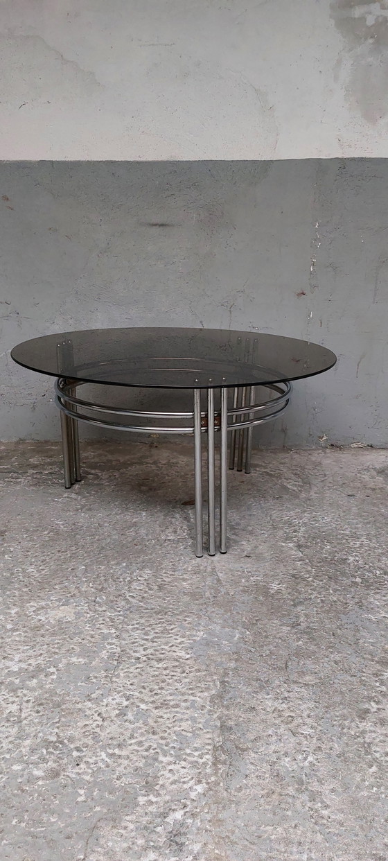 Image 1 of Mid-century chrome space age coffee table