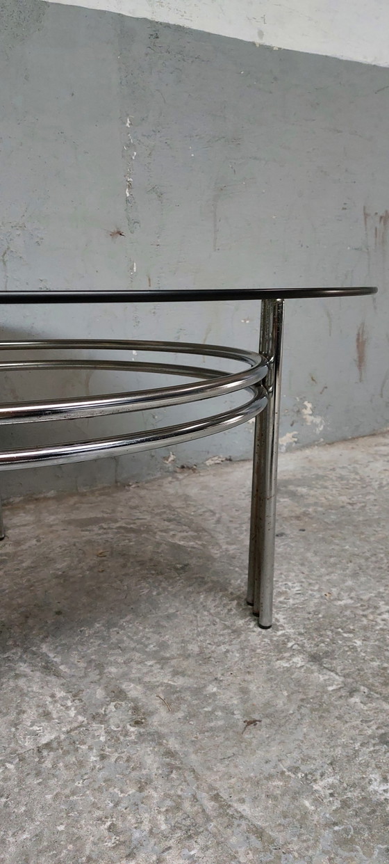 Image 1 of Mid-century chrome space age coffee table