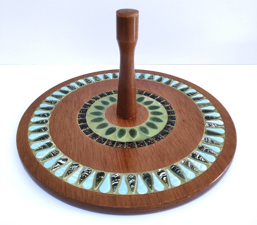 Tagliere per formaggi in legno smaltato vintage