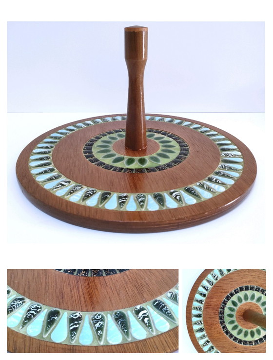 Image 1 of Tagliere per formaggi in legno smaltato vintage