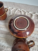 Set Vintage Cp Colditz Porcelain German Coffee Cups - Brown