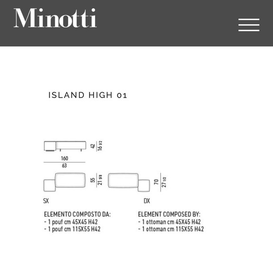 Image 1 of Minotti Damier Pouf/Pouf Show Modello 2023 Lp € 1.980,00