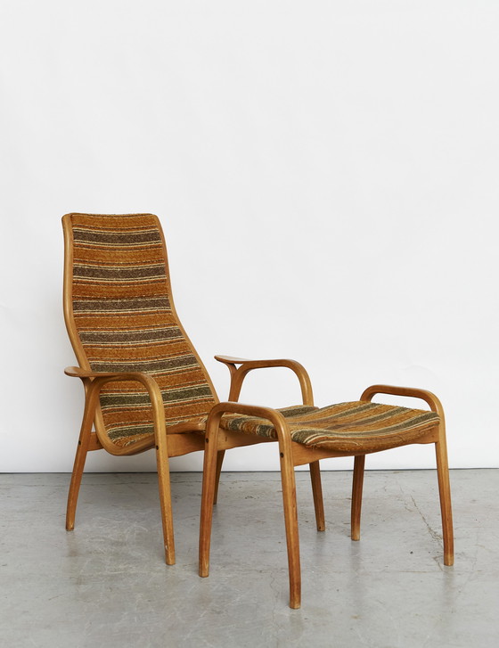 Image 1 of Yngve Ekström "Lamino" Chair & Ottoman for Swedese