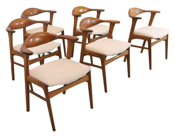 Image 1 of 6x Erik Kirkegaard for Hong stolefabrik model 49 chairs vintage