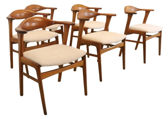 Image 1 of 6x Erik Kirkegaard for Hong stolefabrik model 49 chairs vintage