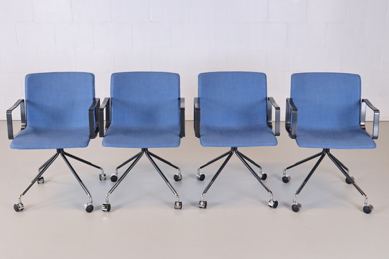 Image 1 of 4x Gispen Nomi chair blue