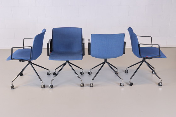 Image 1 of 4x Gispen Nomi chair blue