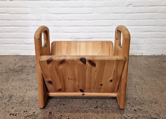 Image 1 of Magazine Rack Of Solid Pine, Denmark, 1970s