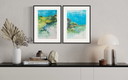 2x Eugène Eechaut - obras de arte paisajísticas