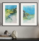 2x Eugène Eechaut - obras de arte paisajísticas