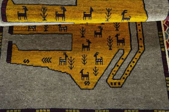 Image 1 of Hand-knotted Gabbeh nomadic rug - 155 X 113 Cm