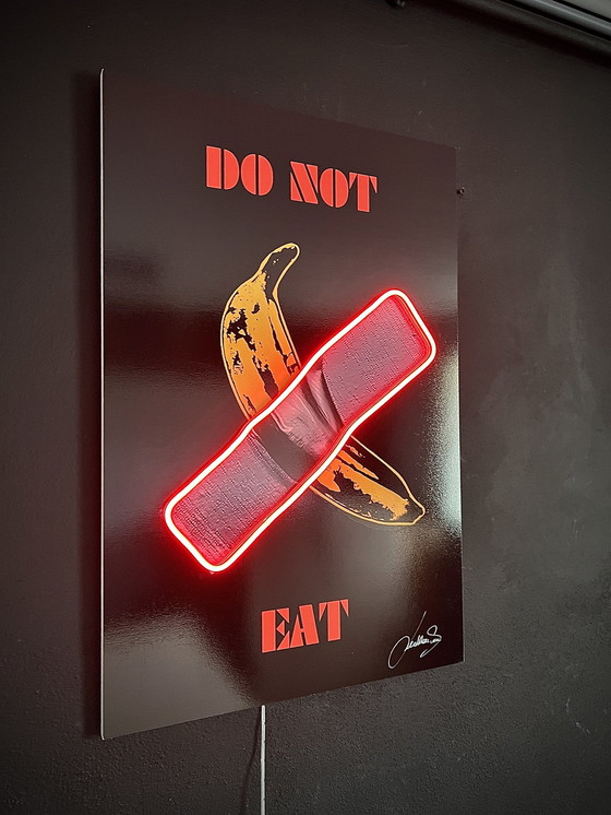 Image 1 of Ledmansion - Don'T Eat This Banana Red Led Wall Art Lamp