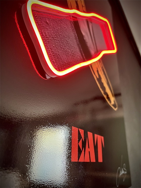 Image 1 of Ledmansion - Don'T Eat This Banana Red Led Wall Art Lamp