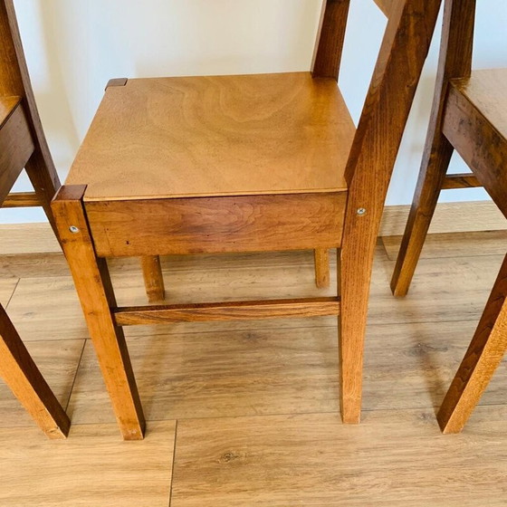 Image 1 of Set of 4 vintage plywood chairs, 1960
