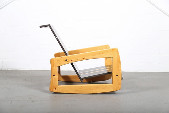 Image 1 of Sedia a dondolo scultorea, design tavola da surf, anni &#39;70, pezzo unico vintage