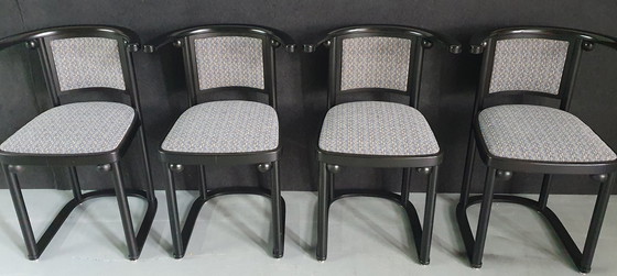 Image 1 of 4x Josef Hoffmann Wittmann chairs + table