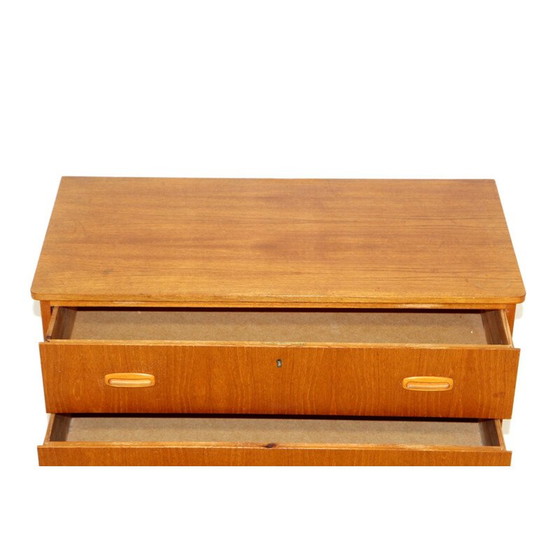 Image 1 of Cassettiera vintage scandinava in teak e faggio, Svezia 1960