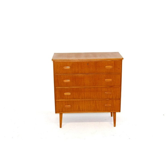 Image 1 of Cassettiera vintage scandinava in teak e faggio, Svezia 1960