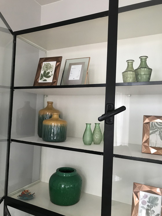 Image 1 of Old basics Display Cabinet Black Steel And Glass