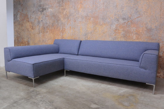 Image 1 of Newly upholstered Design on Stock Bloq corner sofa in Amdal fabric