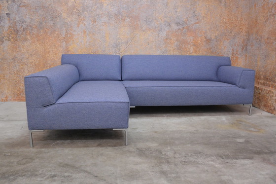 Image 1 of Newly upholstered Design on Stock Bloq corner sofa in Amdal fabric