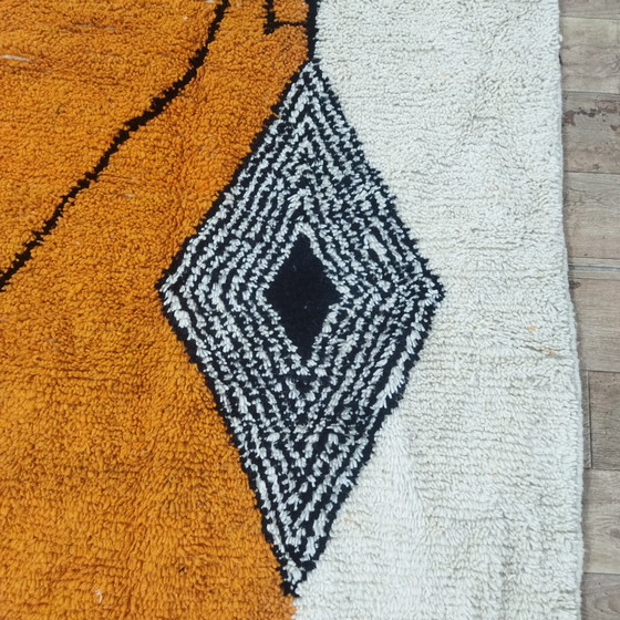 Image 1 of Orange Moroccan Berber Handmade Rug - Unique Orange Berber Carpet Moroccan Craftsmanship