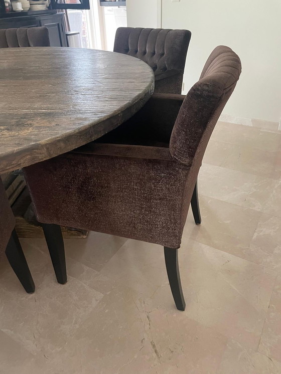 Image 1 of Interiors Dining Table Round with 6 Chairs