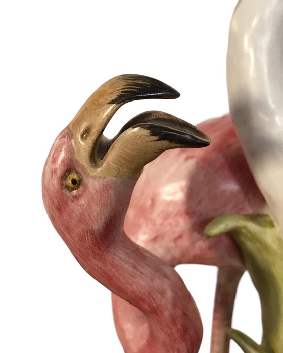 Image 1 of Goebel porcelain sculpture of 2 Flamingos