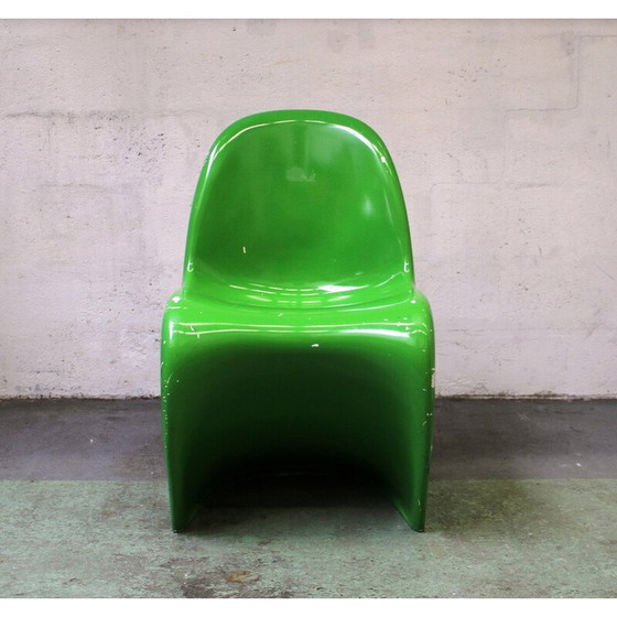 Image 1 of Set of 3 vintage fiberglass chairs by Verner Panton for Vitra
