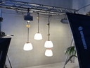 3 lámparas escolares Art Déco - Opalina y latón