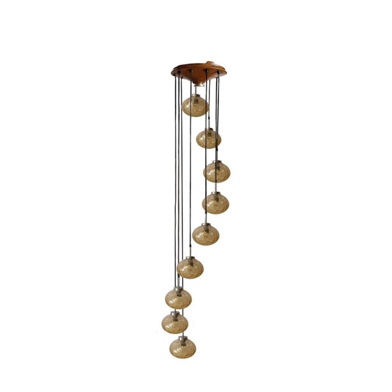 Image 1 of Mid-Century Cascading Pendant Lamp