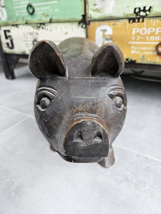 Image 1 of Solid Wood Pig