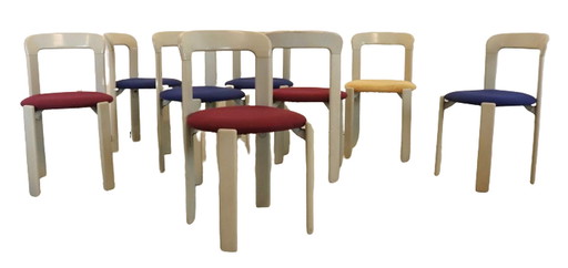 8x Bruno Rey modèle 3300 chaises vintage