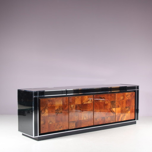 Sideboard / Room Divider by Willy Rizzo for Mario Sabot, Italy 1970