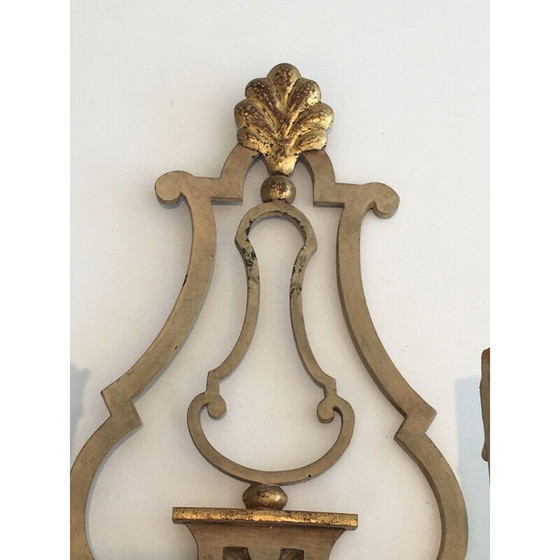 Image 1 of Coppia di lampade da parete in ferro battuto d'epoca, 1940